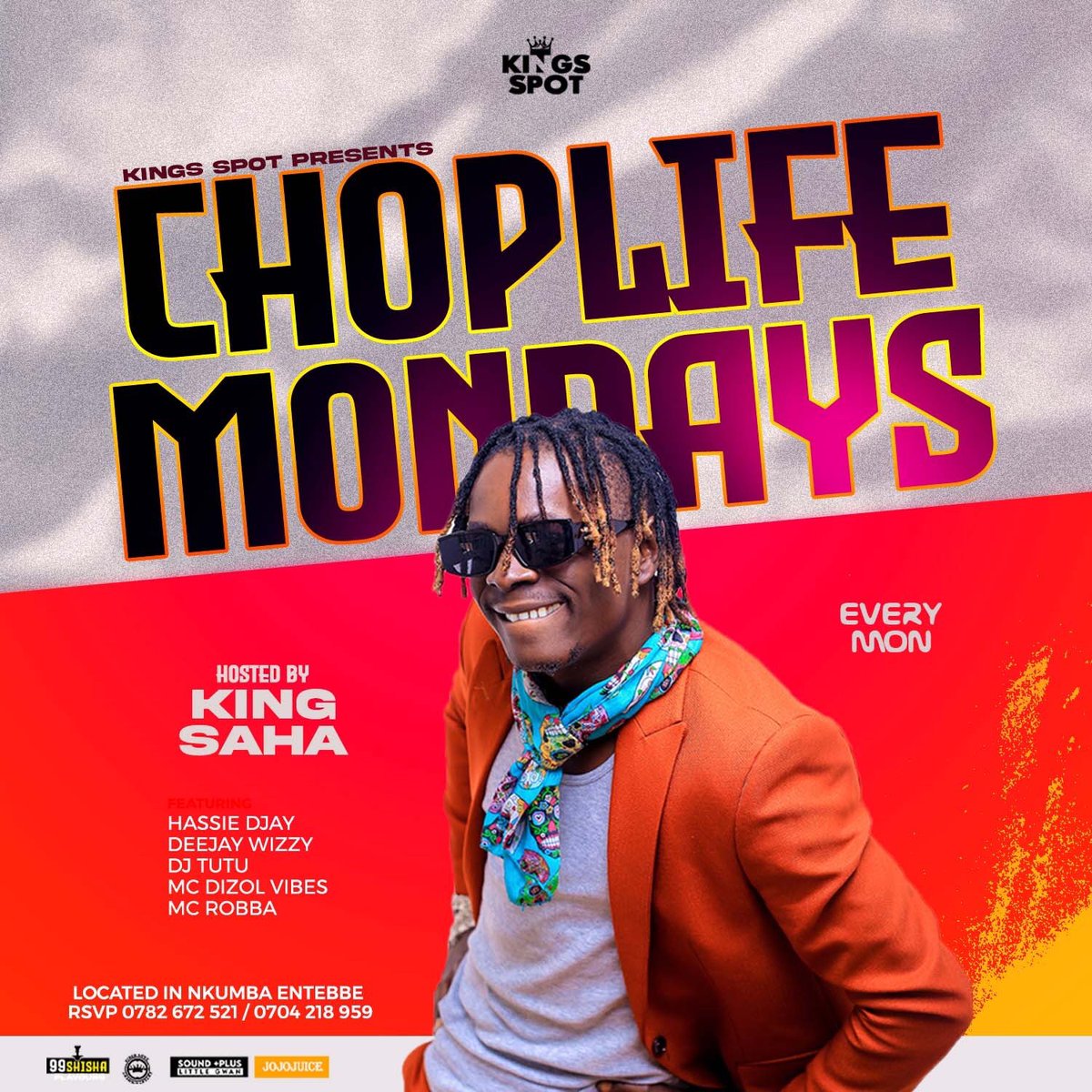 kingsspotnkumba's tweet photo. Tonight 🔥🔥 #choplifemondays #kingsaha #hassiedjay #djwizzy #mcdizolvibes #djtutu #26JanEbiseeraEbyoConcert https://t.co/ipfxFfuJSl