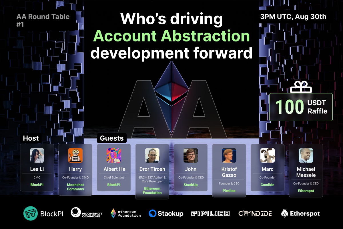 RealBlockPI's tweet photo. I hope you are ready for a mind-blowing learning and winning opportunity!!

BlockPI's AA Round Table Discussion I is happening on Aug 30th, 3PM UTC 🎁100U Raffle for Participants!

🔗Link: https://t.co/D7agom2rdu

#ERC4337 #AccountAbstraction https://t.co/Ixw8cHtgjY