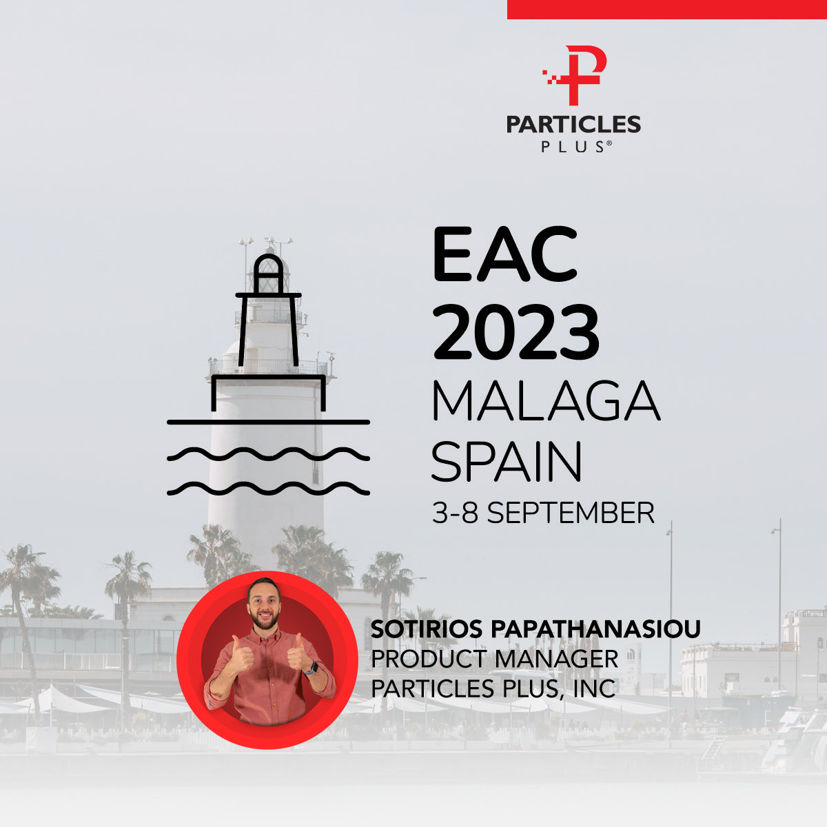 SFotonium's tweet image. If you are as excited as myself then come and find me at the European Aerosol Conference, EAC 2023 in Malaga (SPAIN), Sept. 3-8, 3023 - Booth AG11
We will have the brand new Particles Plus Water-based CPC for UFP (5nm-3μm) measurements.
#TrafficMonitoring #AirPollution #aerosols