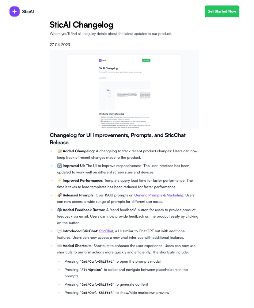 spikeysanju's tweet photo. fun fact––this changelog was auto-generated from my @github commit using @OpenAI  #buildinpublic 

i love automation 🤌❤️ https://t.co/n2SL80sa3K