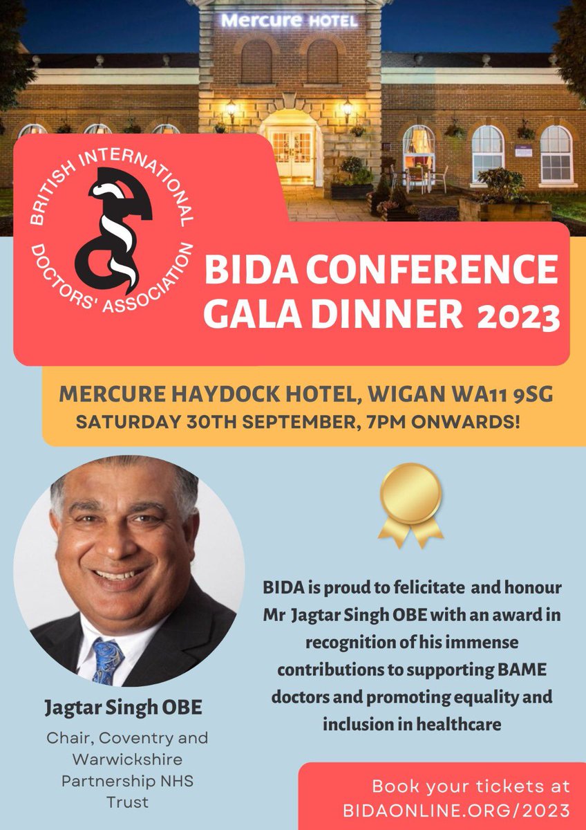 DrChandraK9's tweet photo. Proud to felicitate @jagtarbasi for his enormous contribution promoting inclusion and equality in our NHS.
Book your ticket for @BIDAUK conference. https://t.co/2xaKxl2OVd