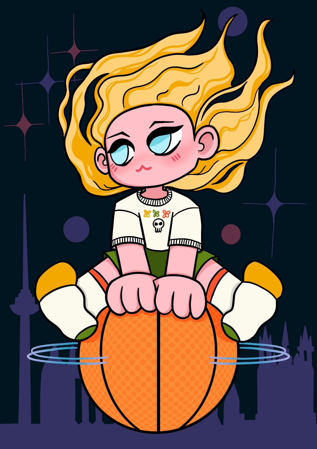 Gm 🌟 Did you know that lithuanians love basketball? We even consider it a second religion 🙌🏻🏀 Since it's FIBA, I made this lil lithuanian girl to increase Lithuania's chances of winning 🏆 Also she will be available to collect in Vilnius Sostinės Dienos fest! 🌙 https://t.co/RRGnNkvzcw