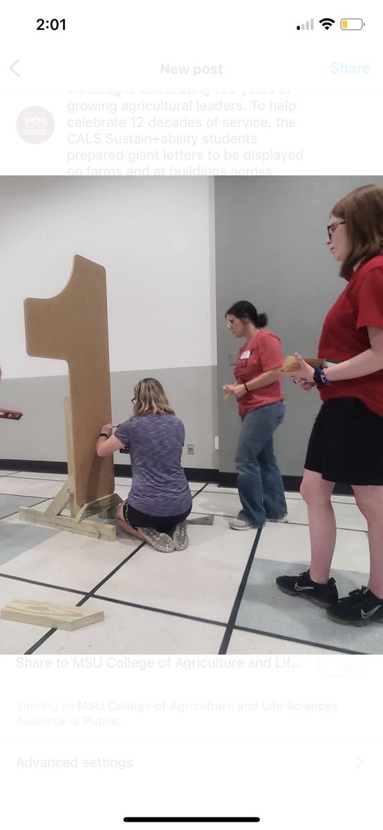 #MSUag is celebrating 120 years of growing agricultural leaders. To help celebrate 12 decades of service, the CALS Sustain+ability students prepared giant letters to be displayed on farms and at buildings across campus.