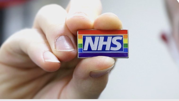 moira_robin's tweet photo. I’ll be on LBC 08:00 to 08:15 tomorrow (Tuesday) morning talking about the NHS rainbow badge scheme. https://t.co/6k79HuMkPG