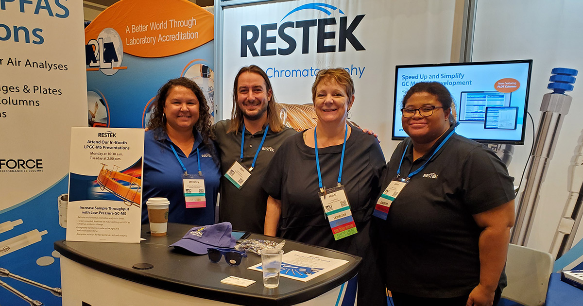 Attending AOAC 2023? Don’t miss our technical posters on LPGC, cannabis and psychedelics analysis, and LC method development – and stop by our booth to talk chromatography with Whitney, Dan, Heidi, Jessi, and the rest of the Restek crew!