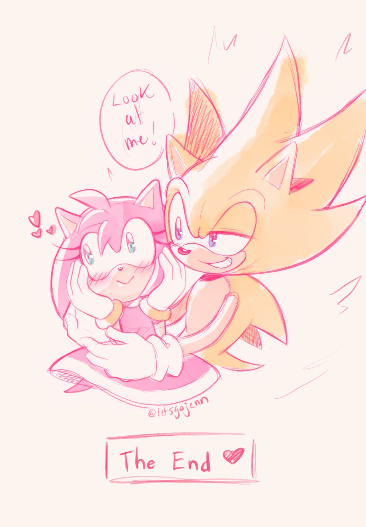 Super.Butter.Scotch🏳️‍⚧️ on X: Classic Sonamy has always been one of my  comfort ships This is actually a redraw from a 2019 piece!   / X