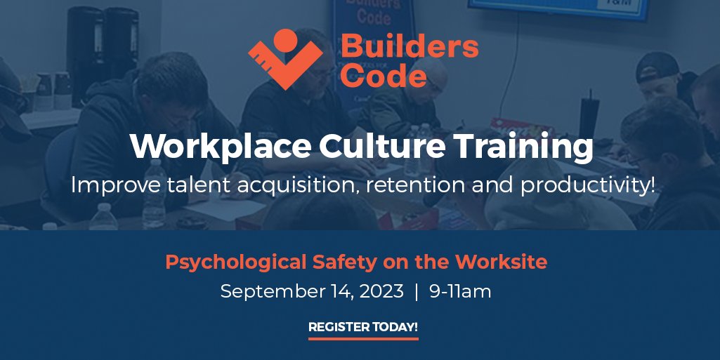 bcbuilderscode's tweet photo. Looking to improve talent acquisition and retention, safety, and productivity?
Our upcoming virtual workshop is a fully facilitated group session built by industry for industry, and designed for anyone that works in the construction industry.
Learn more: https://t.co/jhuaIIfXW1 https://t.co/j1yOb7Bb64