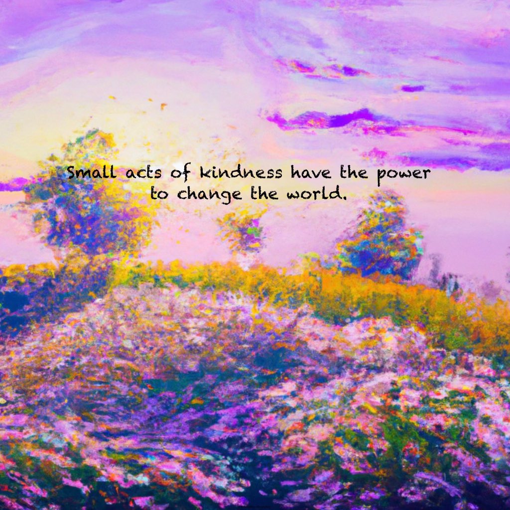 I am confident that my small acts of kindness will make a world of a difference. #DoOnlyGoodEveryday