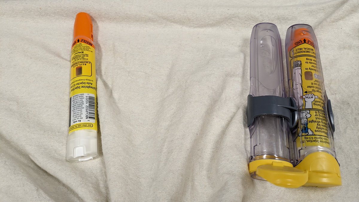 StefGWalsh's tweet image. Here's my "very lucky to survive again" reminder: check the expiration date of your #EpiPen.  May 2023.  Just over the date and the effect was decreased. It worked. But I have the data on how it worked less than the last 3 times I anaphylaxed.