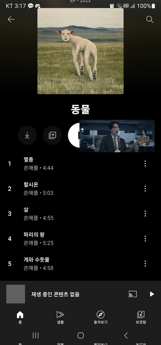 쏜애플 신곡 나왔었구나