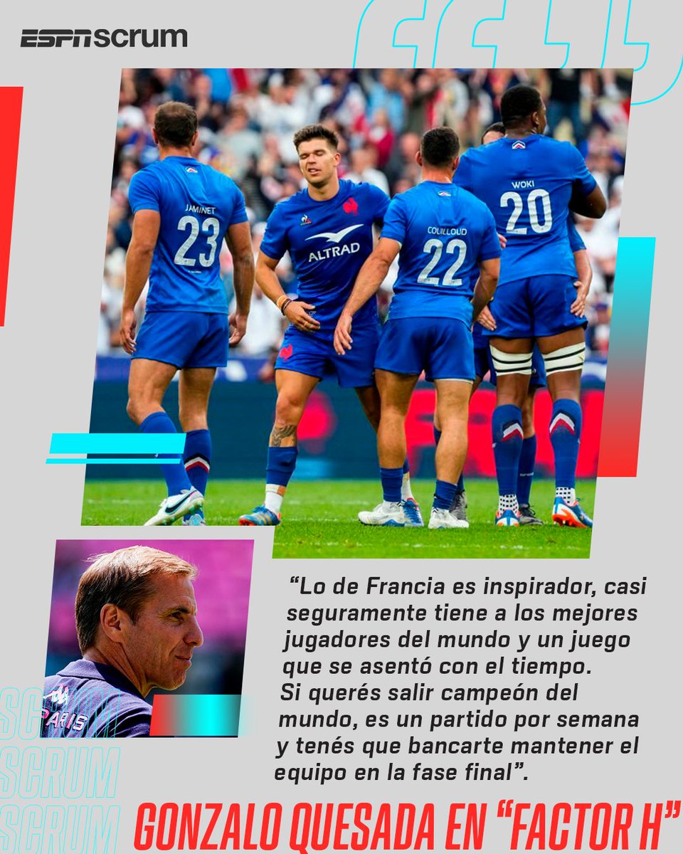 ScrumESPN's tweet photo. ¡Palabras autorizadas en #FactorH! 🗣️🇦🇷
En el primer capítulo, Gonzalo Quesada compartió su postura a pocos días de la #RWC2023.
⭐ Mirá #FactorH, cuando quieras, en @StarPlusLA.
#PUMASxESPN #RWCxESPNEnStarPlus https://t.co/DY0GamKJZx