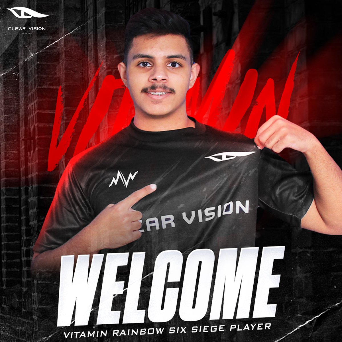 ClearVisionES's tweet photo. Welcome VITAMIN our new player of rainbow six siege 

#RainbowSixSiege #clearvisionesports #letskeepitclear https://t.co/OzgTc4SFil