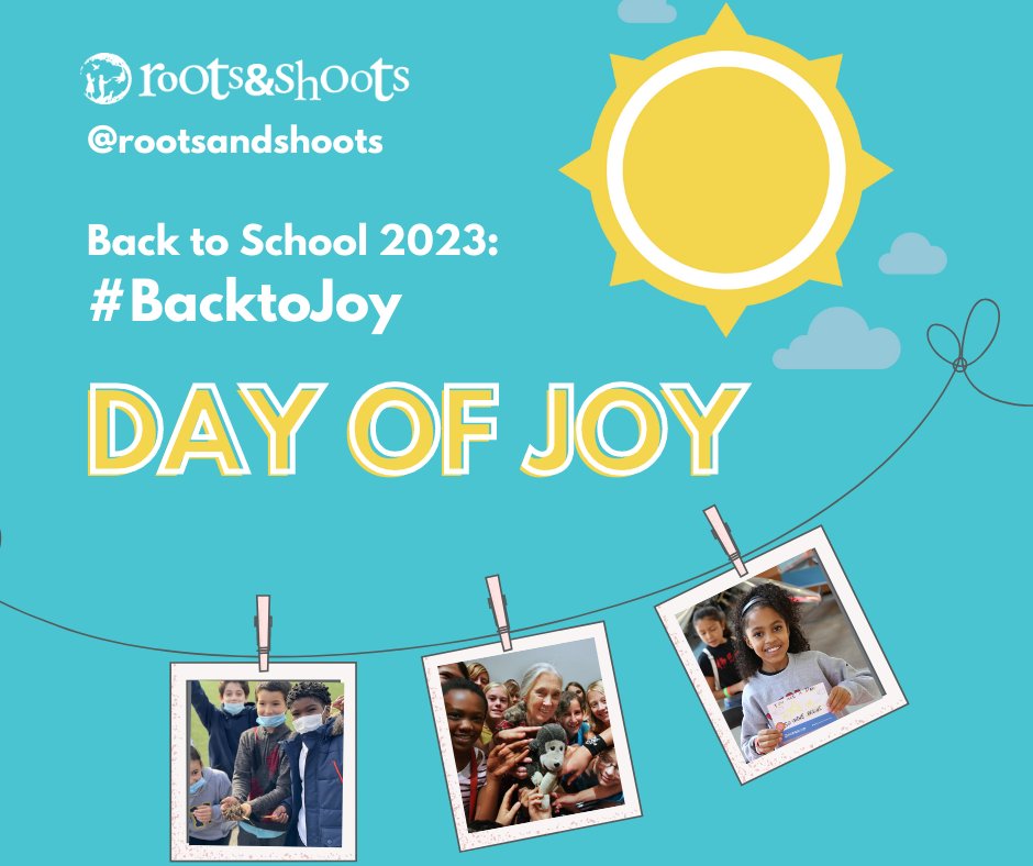 RootsandShoots's tweet photo. Got a case of the Mondays? We’re excited to introduce a special #DayofJoy each Monday! We’ll share ways to bring joy to your Roots &amp; Shoots projects, and invite you to share joyful parts of your day for a chance to be featured—tag us @RootsandShoots and use the hashtag #BacktoJoy https://t.co/Dtkz7xSdXy