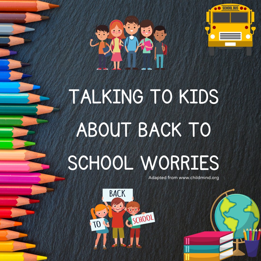 HarrisonYouth's tweet photo. With back to school right around the corner, talking to kids about any worries they may have can help get ahead of it and make the transition easier. Here are some helpful tips! https://t.co/DKTlB6gb7r