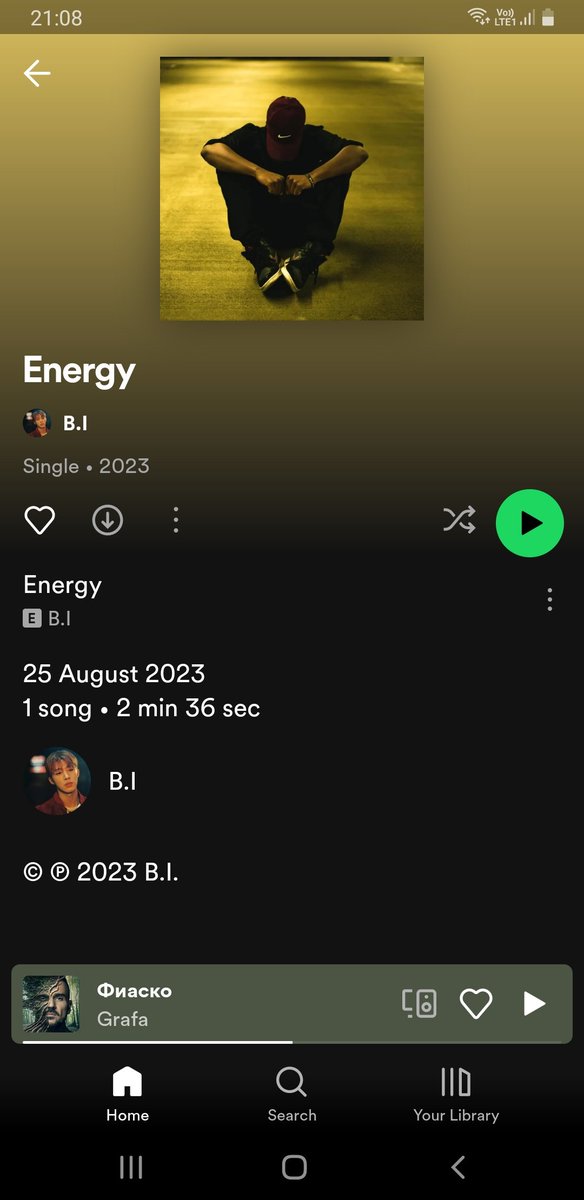 KatCo382's tweet photo. Is this song really by B.I??? @131online Either he has a new single noone is talking about or someone is using his name and Spotify has connected it to his profile. LOL https://t.co/dNlMvzL39g