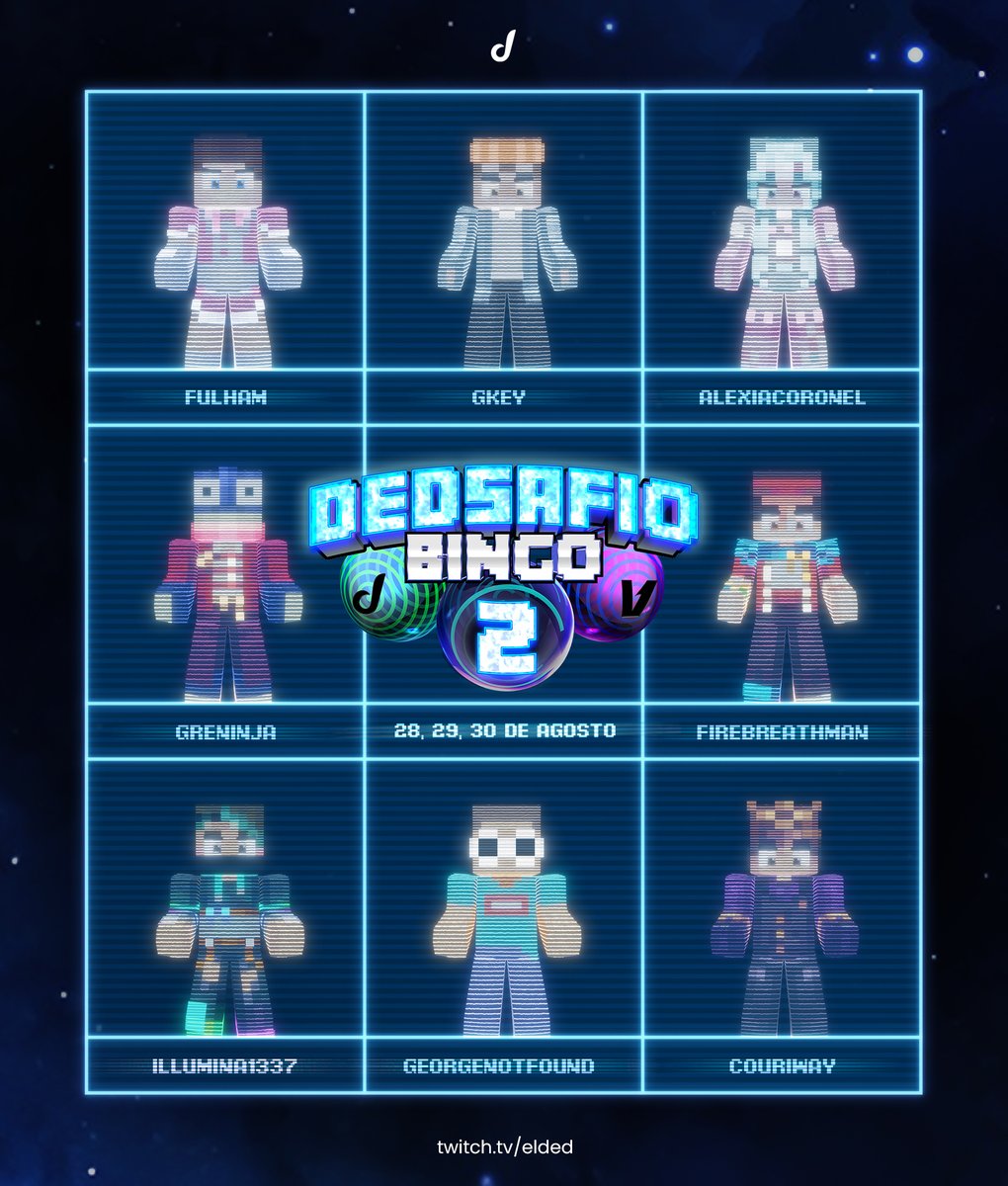 ¡Ahora si que si estos son los últimos participantes del #DEDsafioBINGO2! 

Todos se enfrentarán por el premio de $100.000 💸