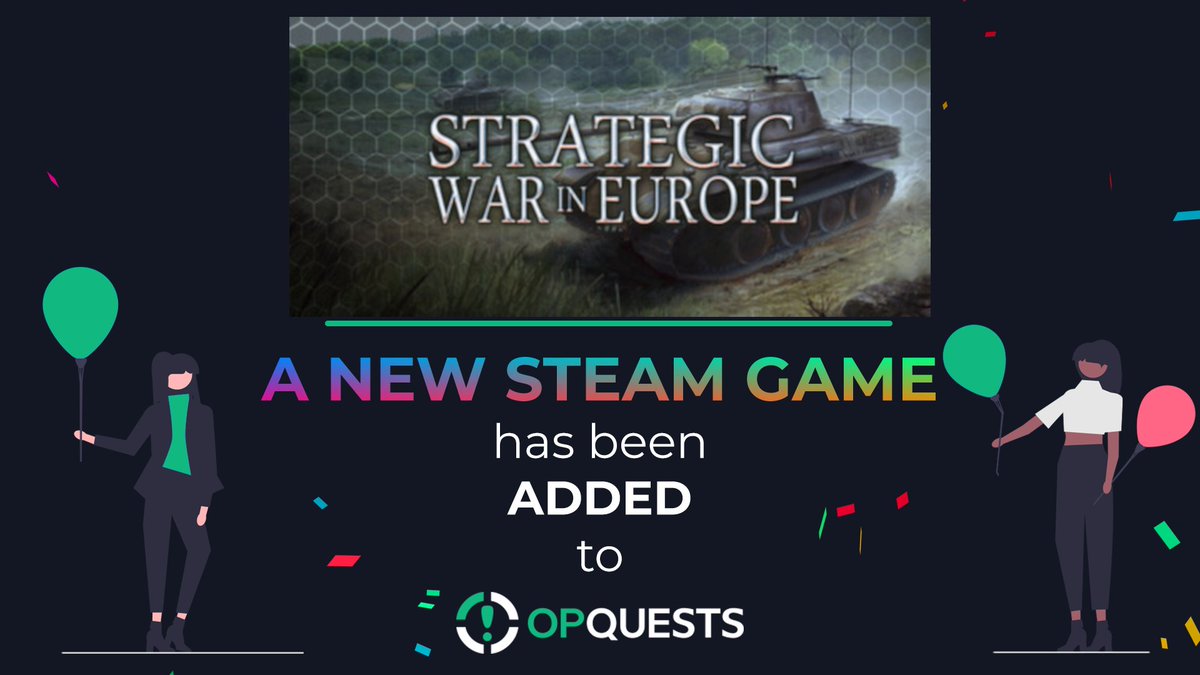 We just added Strategic War in Europe on opquests.com💚

✅Make sure to #claim it for free before it runs out!

✅Follow us to receive #updates on when we add the next batch of #free #Steam #games!

🎁 opquests.com 🎁

 #giveaway #giveaways #freebies #QUEST