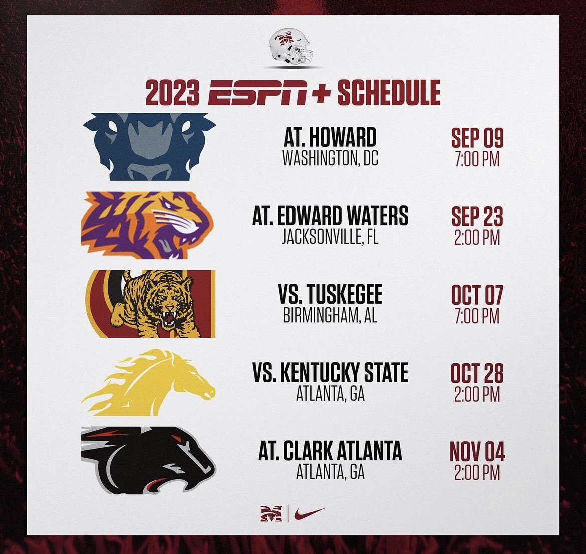 National tv 6x this fall. Starting this weekend on the <a href="/nflnetwork/">NFL Network</a> plenty of exposure at #DaHouse #MorehouseRising