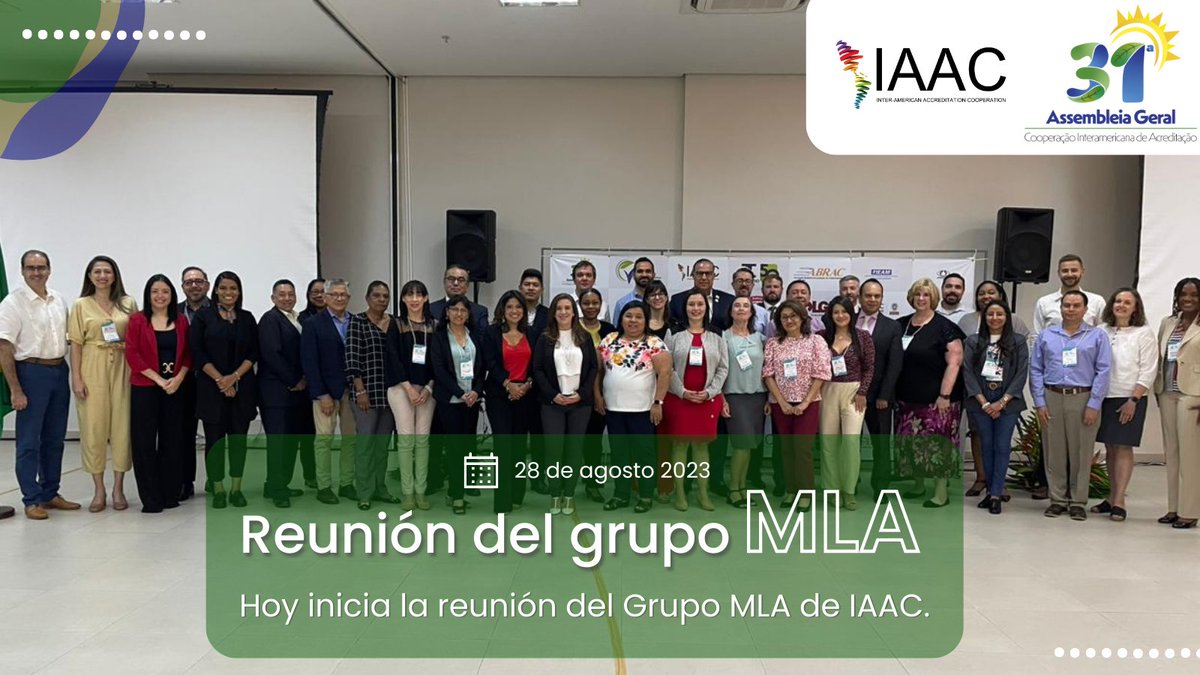 IAAC_Official's tweet photo. ✍️📋El Grupo #MLA de IAAC sesiona hoy. Los miembros revisarán el cumplimiento y actualizaciones de los signatarios del MLA con las normas y requisitos internacionales de #Acreditación . #Brasil #31GA https://t.co/6BJuyH5X3H