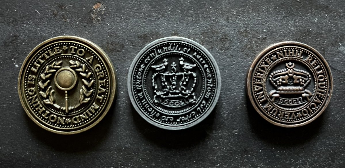 sherlockeditor's tweet photo. Today’s mail… three coins not in a fountain. Not actually coins either, but close enough. 😉 #sherlockholmes https://t.co/Bl40ONUmFp