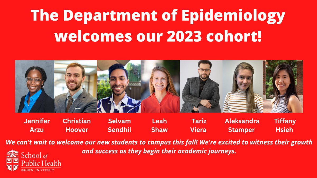 Brown_Epi's tweet photo. The Department of Epidemiology proudly presents our incoming cohort for the 2023-2024 Academic Year! https://t.co/aMtA2JSoQb