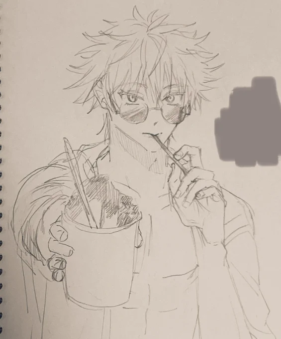 五条悟を描く難易度が高すぎる🤞🥹 