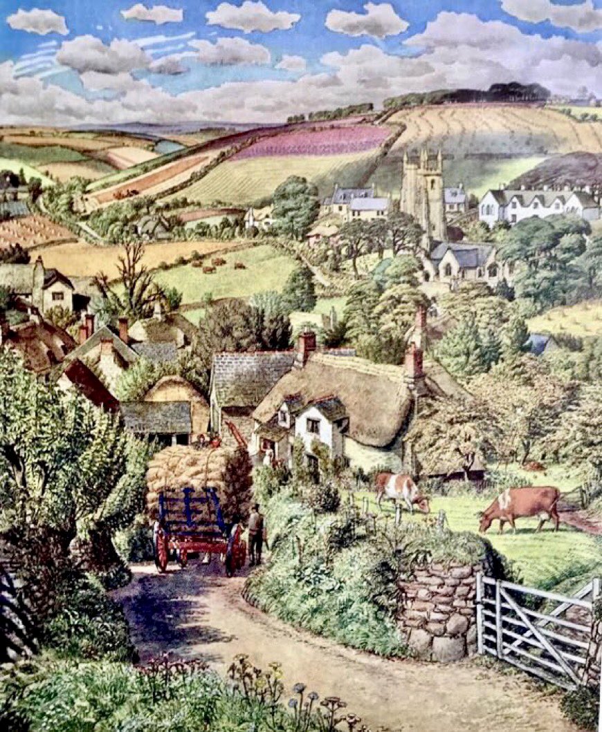 Other work by the Ladybird artists
‘The South Hams of Devonshire’  (1951)
Artist: SR Badmin