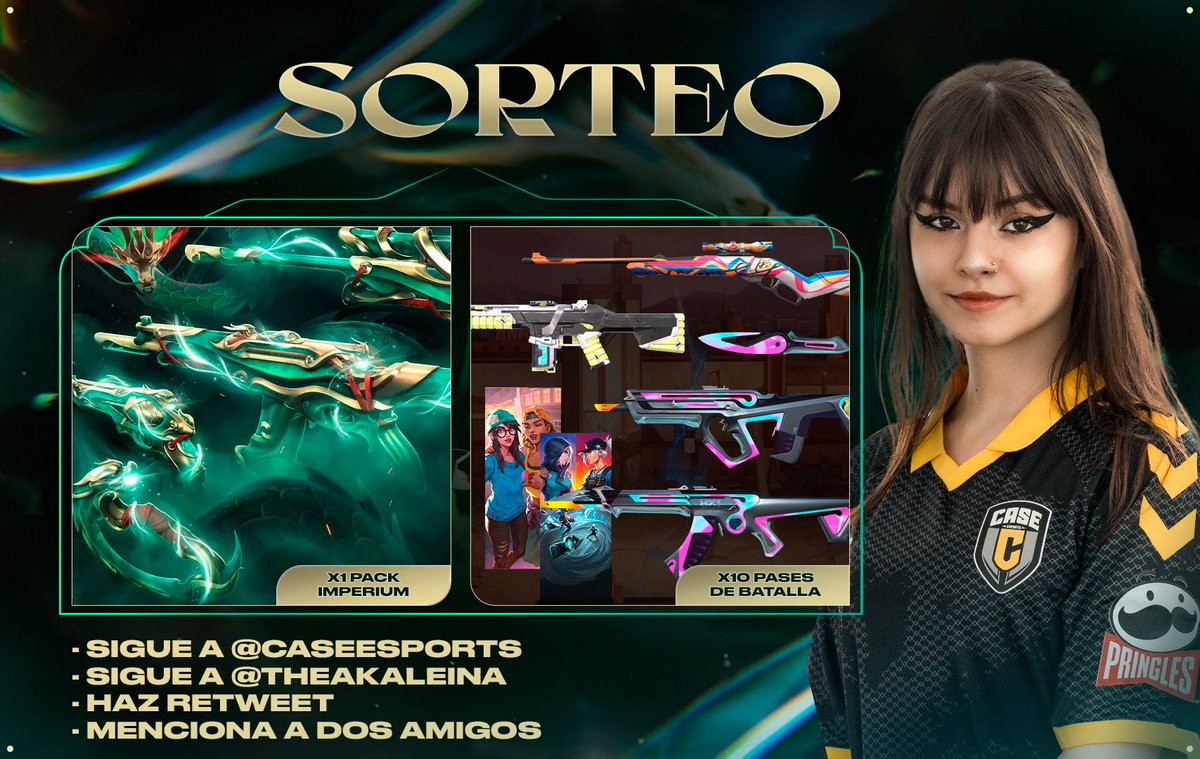 theakaleina's tweet image. SORTEAZO CON @CaseEsports‼️

🐉 1 PACK IMPERIUM 🐉
Y ❗10 PASES DE BATALLA❗

Requisitos: 

1️⃣ Follow a @CaseEsports y @theakaleina 

2️⃣ Dar RT a este tweet 

3️⃣ Menciona a dos amigos 

 ❗El sorteo finaliza 
       el 4 de Septiembre ❗

Pueden participar 
todo el mundo ☝🏻🤓…