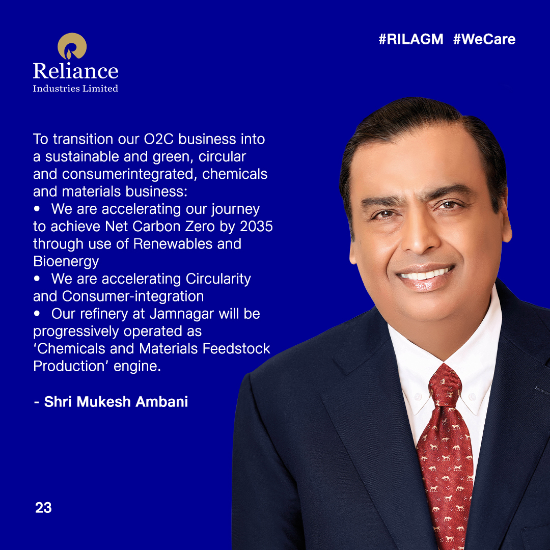 RIL_Updates's tweet photo. Shri Mukesh Ambani at #RILAGM #KeyQuotes 7/n https://t.co/nQXJVuXKQG