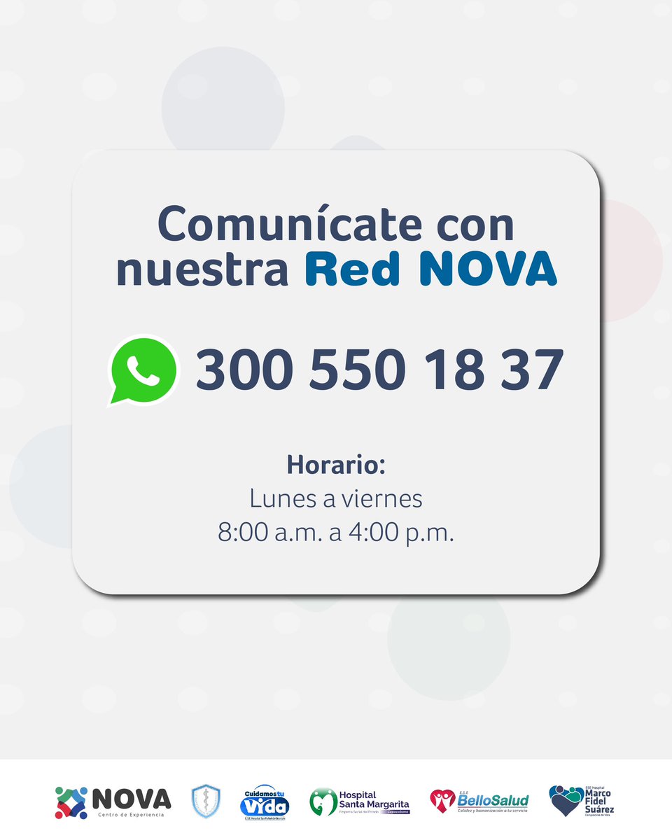 HospitalMFS's tweet photo. 👉🏻 ¿Eres afiliado a EPS SAVIA SALUD O EPS SURA?
Conoce los servicios a los que puedes acceder y nuestro canal de atención directo ➡️➡️
UNIDOS fortalecemos la prestación de los servicios de salud.
Somos #RedNOVA
Somos #CompromisoDeVida💙 https://t.co/n2esKT3km1