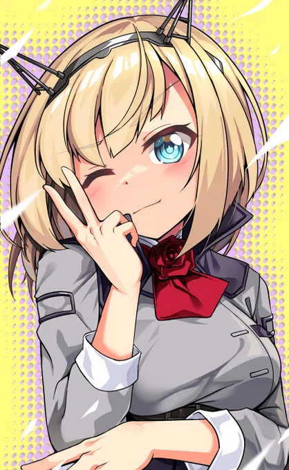 みんな、頑張って! ロドニーがかわいいので、さっそく描く  #艦隊これくしょん #艦これ #rodney