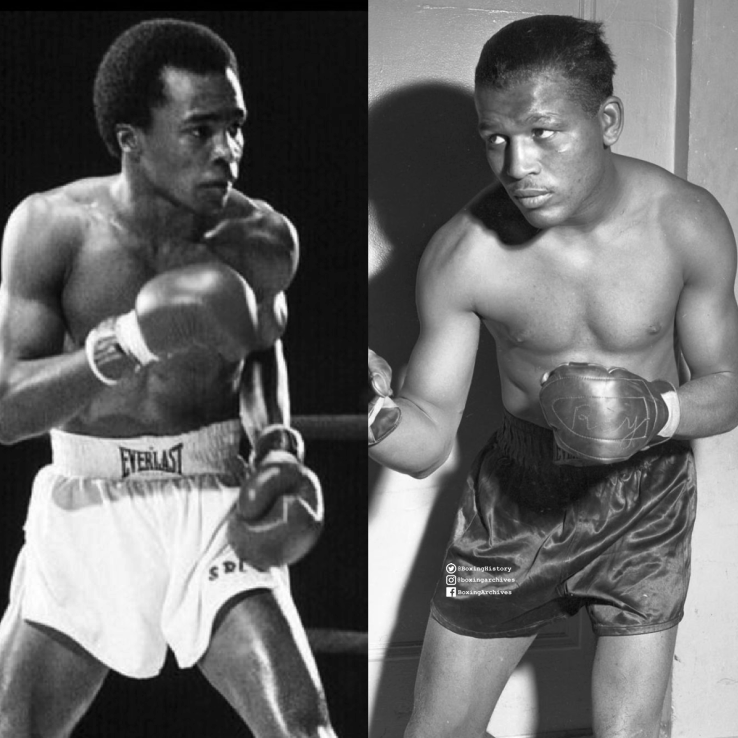 BoxingHistory's tweet photo. "Sugar" Ray Leonard vs "Sugar" Ray Robinson. On Mythical Matchup Monday, you can only choose one Sugar Ray. Who wins? https://t.co/6JALtXLKn0