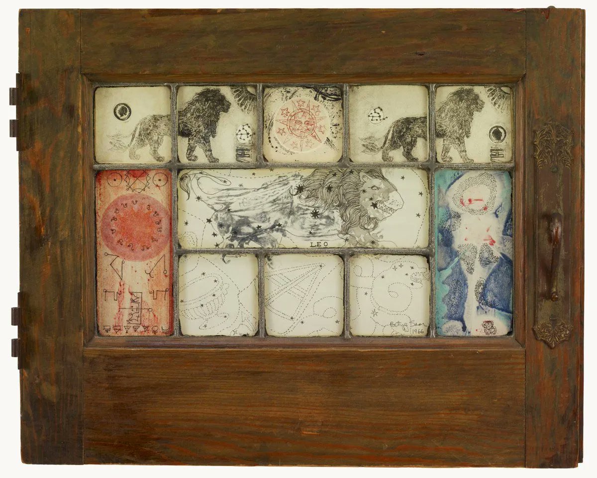 artistsofcolour's tweet image. MYSTIC WINDOW FOR LEO, Betye Saar, 1966