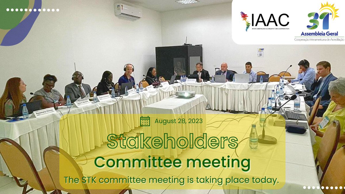 IAAC_Official's tweet photo. Today, the #IAAC Stakeholders Committee meeting is taking place. The members are focusing on key technical subjects to discuss with #Accreditation Bodies aiming at harmonizing practices within the region #31GA #Brazil 🙌🇧🇷🌱 https://t.co/wnoamW7JSW