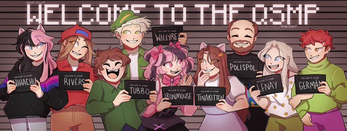 WELCOME TO THE QSMP   #qsmpfanart #nihachufanart #riversfanart #tubbofanart #willyrexfanart #ironmouseart #tinakittenfanart #polispolfanart #lenayfanart #germanfanart