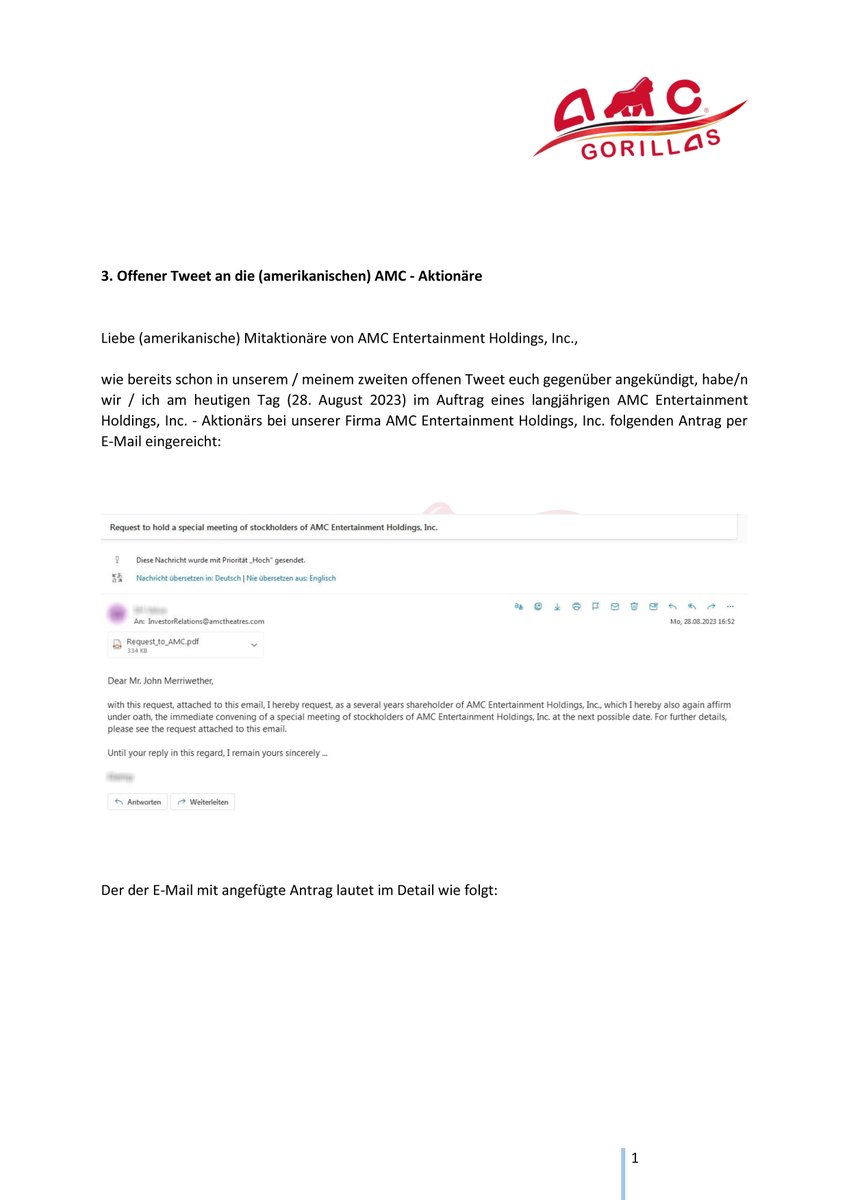 the_uncecsorer's tweet photo. ~~~ Mein dritter offener Tweet an die (amerikanischen) AMC - Aktionäre. ~~~
#AMCGorillas, #WeKnow, #CHOKEonTHAT, #TeamContra, #TeamTuttle, #AMC, #AMCNOTLEAVING, #APE, $AMC, $APE https://t.co/K74fz0rFdZ