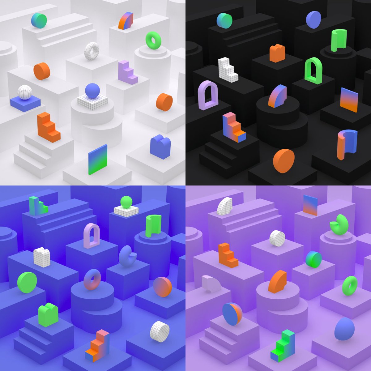 👀 "GEOMETRY GUBAHAN" #1, #83, #86, and #99 by <a href="/Anisph_/">Anisph</a>  👀

#looksdope #Tezos #fxhash