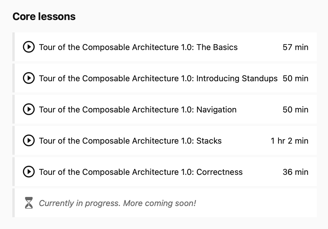 pointfreeco's tweet photo. Our brand new tour of the Composable Architecture 1.0 is really starting to take shape, and there's only a few episodes left.

Learn the fundamentals as well as some advanced concepts in the library by following along!

👉 https://t.co/PNJil1OGqY https://t.co/pffacTypYn