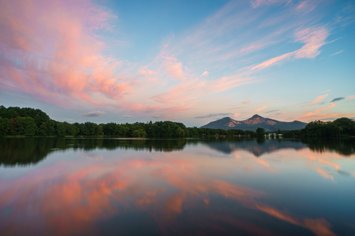 裏磐梯の夕焼け