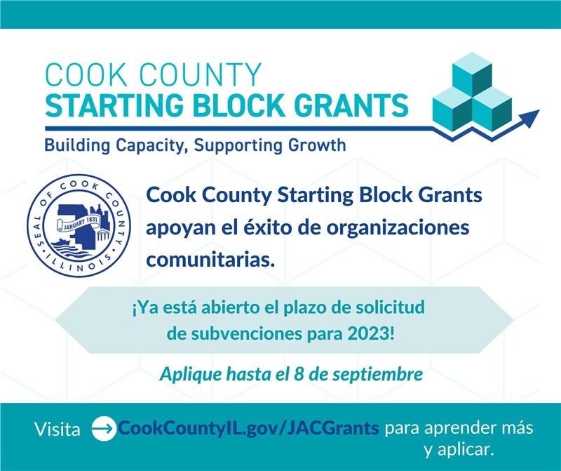 cookcountygov's tweet image. Cook County Government is committed to supporting community organizations that promote Cook County residents&apos; health, safety, and success.

Learn more and apply for Cook County Starting Block Grants at cookcountyil.gov/JACGrants #CommunityOrganization #nonprofit