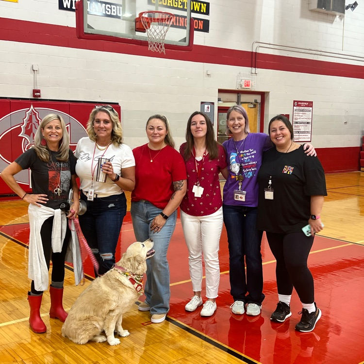 GoshenLocal's tweet photo. At GMS today, team Princeton had their house meeting. Each tribe in the building belongs to a house. We compete every quarter for points to earn cool rewards! Points can be earned from GPA, attendance, (lack of) office referrals, Kahoot Fridays, and house battles! https://t.co/0V6G7Wvpf8