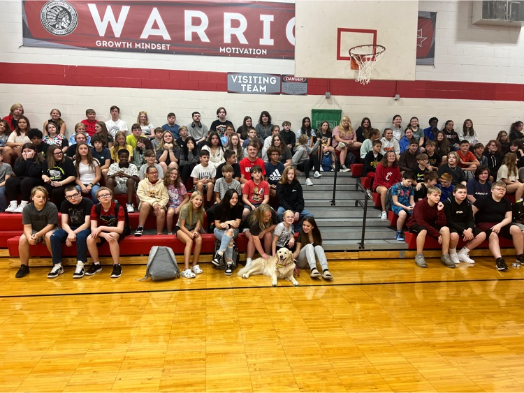 GoshenLocal's tweet photo. At GMS today, team Princeton had their house meeting. Each tribe in the building belongs to a house. We compete every quarter for points to earn cool rewards! Points can be earned from GPA, attendance, (lack of) office referrals, Kahoot Fridays, and house battles! https://t.co/0V6G7Wvpf8