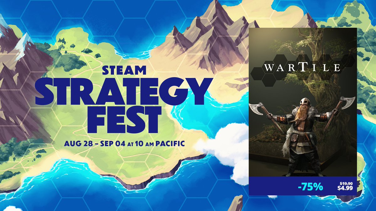 wartilegame's tweet image. Immerse yourself into a world of miniature figurines, diorama boards, and mad Vikings with Wartile and don't miss out on this fantastic deal! Get Wartile for 75% off during the #StrategyFest. 🕹️ store.steampowered.com/app/404200/WAR… ⚔️🔥