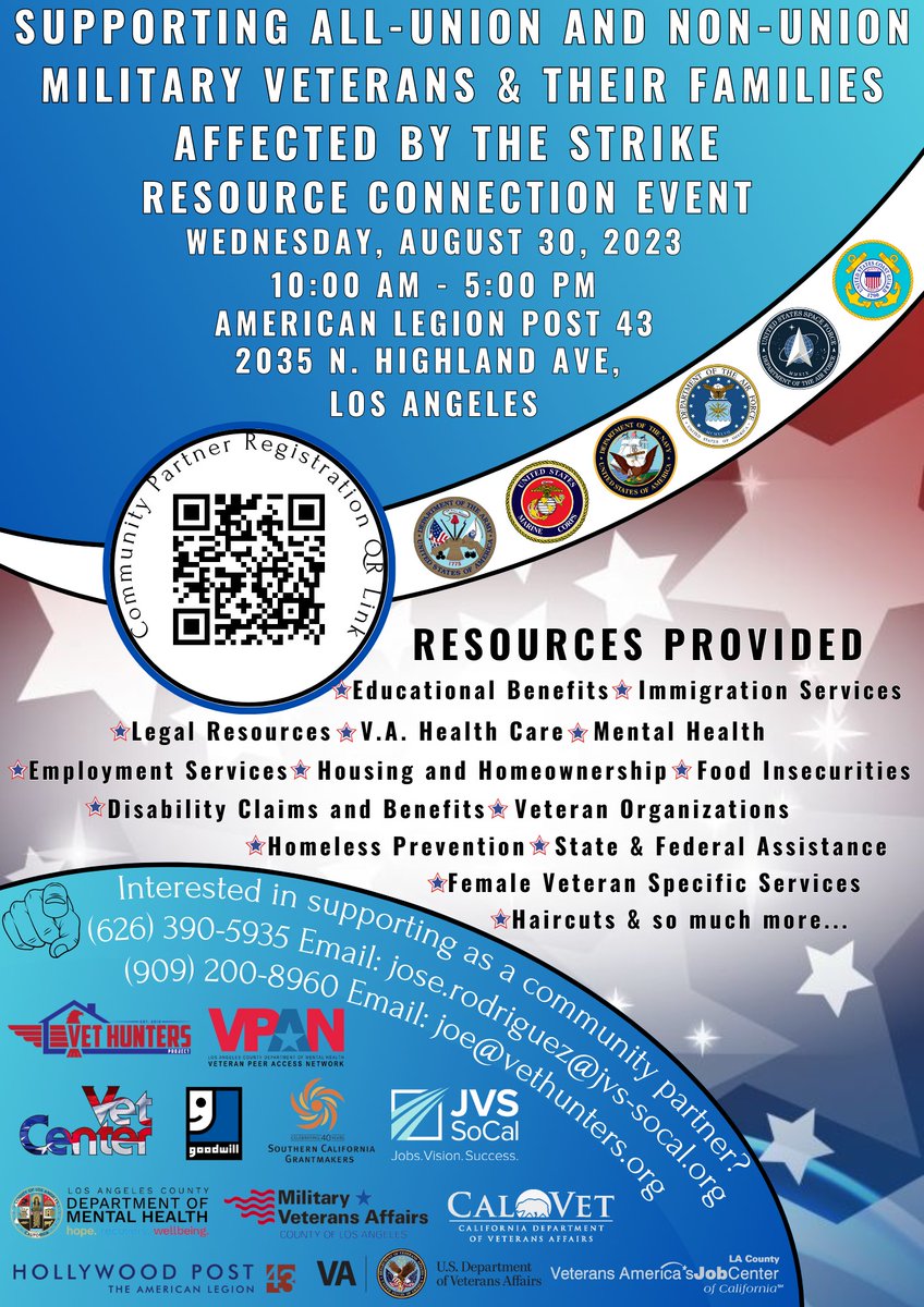 LACBAveterans's tweet photo. Resource Connection Event this Wed. 8/30 @ 10a.m. https://t.co/Xv8pRLJVEe
