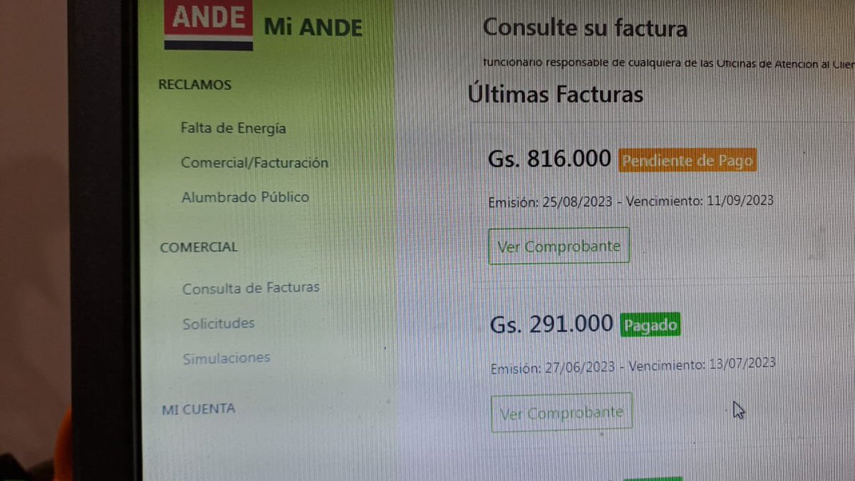 Che <a href="/ANDEOficial/">ANDE Página Oficial</a> todavía no estamos en verano y ya comenzamos a cobrar cualquier cosa o cómo es el tema?