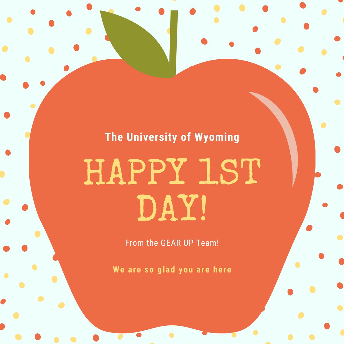 Welcome and welcome back! We are so glad you made The University of Wyoming your home! Stop by our GEAR UP office in Knight Hall on the 3rd floor if you need anything! Make it a great year Pokes!!