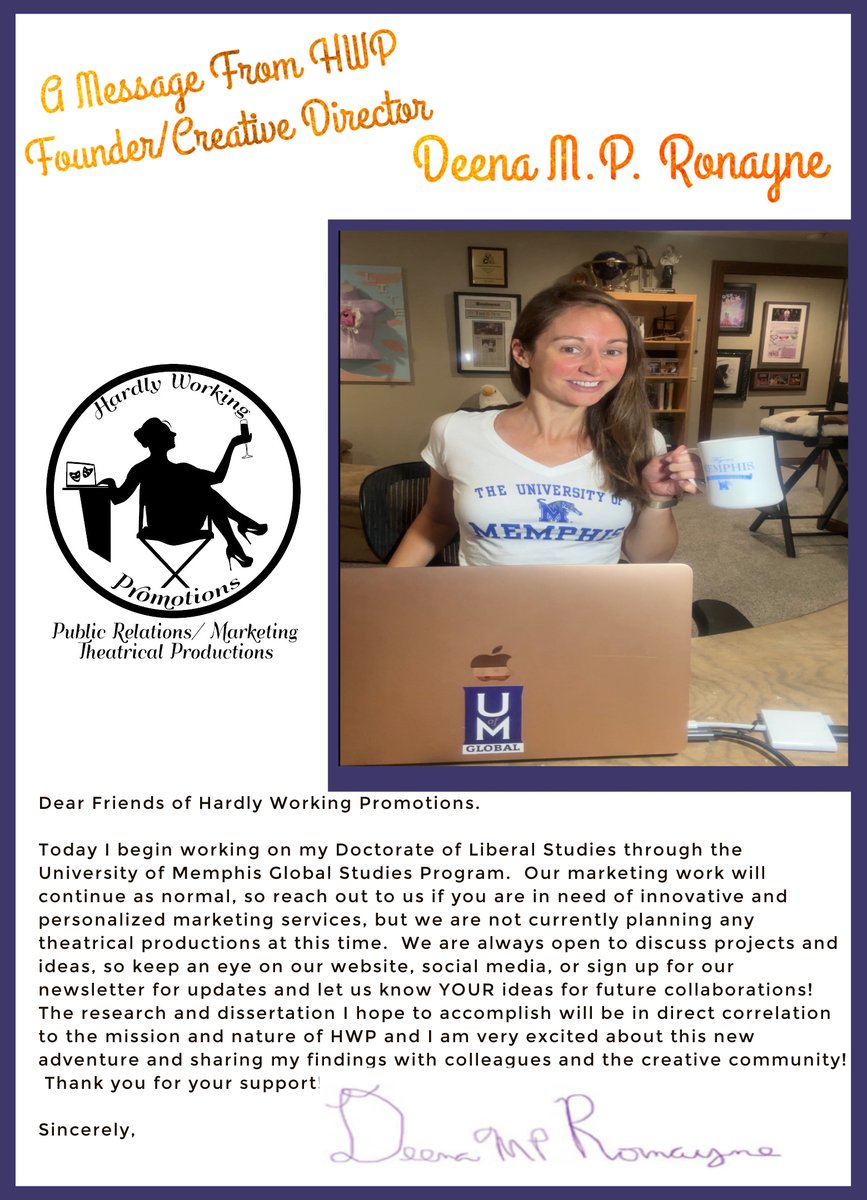 Deena Ronayne (@hardlyworkingpr) on Twitter photo Maybe this is going to be really hard...
Maybe I overdid it on the U of M Swag...
Maybe this is the start of something that is going to have a phenomenal, challenging, surprising, & purposeful impact on my career & life.
Wish me luck!!! #firstdayofschool2023 <a href="/uofmemphis/">University of Memphis</a> Maybe this is going to be really hard...
Maybe I overdid it on the U of M Swag...
Maybe this is the start of something that is going to have a phenomenal, challenging, surprising, & purposeful impact on my career & life.
Wish me luck!!! #firstdayofschool2023 <a href="/uofmemphis/">University of Memphis</a>