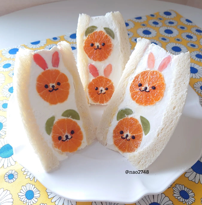 daily_dolce's tweet photo. Fruit sandwiches made by nao2748 🤍 https://t.co/ILn4Kodnii