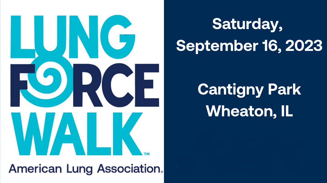 Join us on September 16 for the American Lung Association Lung Force Walk; Northwestern is Medicine is the presenting sponsor. The event is being held at Cantigny Park in Wheaton, Illinois, at 9am. We hope to see you there! Register today: action.lung.org/site/TR/LUNGFO…