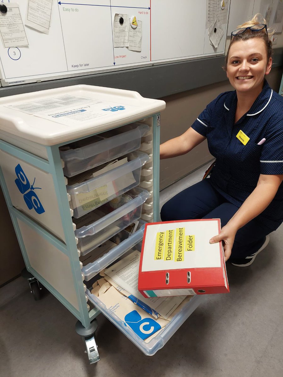 Our wonderful palliative care team, have been working hard with our ED team, to develop our butterfly trolley. Designed to make sure all our staff have everything they need to look after our patients and their loved ones in those final difficult days. 🦋